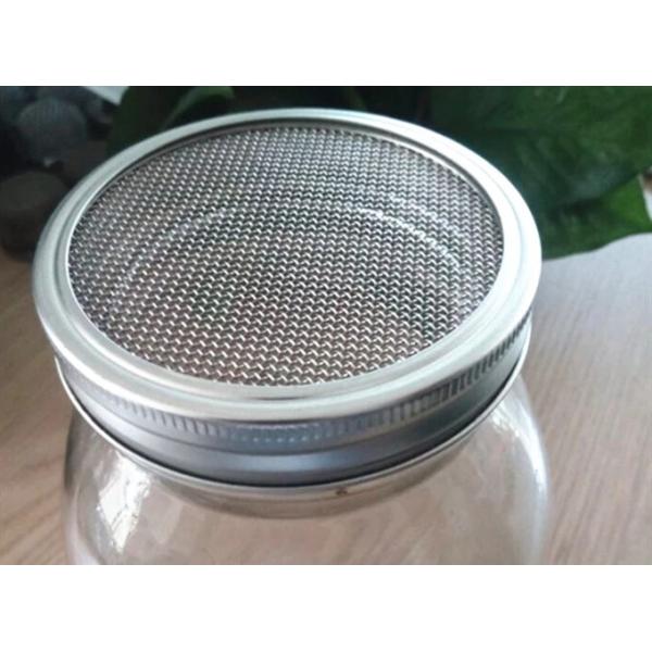 100 Food Grade Wire Mesh Filter Element For Wide Mouth Mason Jar Lid Kit