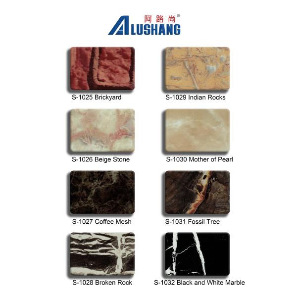 4mm 1.22x2.44m Scratch-Resistant Rough Stone Texture Aluminum Composite Panel for Exterior Cladding