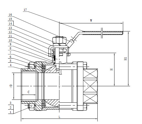 Threaded NPT Soft Seated Ball Valve , Cast Stainless Steel Ball Valve 1000PSI