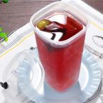 Injection square hard plastic fruit tea milktea clear disposable juice drink cup