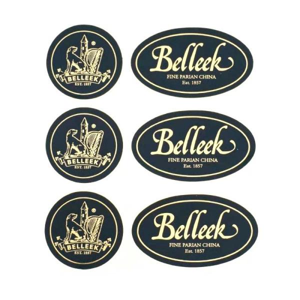 Eco Friendly Vinyl Circle Gold Stamping Labels Watherproof