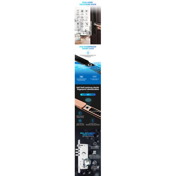 Automatic Visual Intercom System IP68 Waterproof Smart Locks