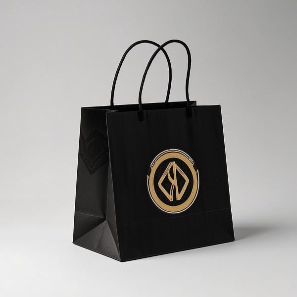 Custom Printed Eco-Friendly Paper Gift Bags with Cotton Rope Handles
