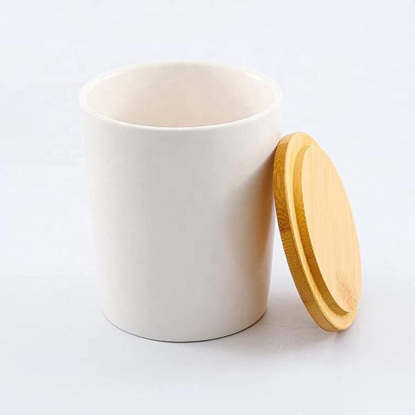 Luxury Ceramic Pottery Candle Vessels Empty Engraved Eco Friendly