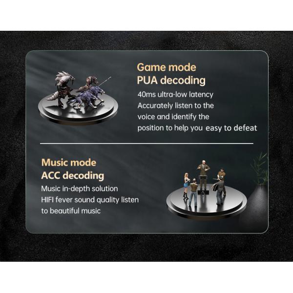 BLE5.1 Low Latency Wireless In Ear Earphones CVC8.0 HSP Wireless Microphone Earbuds