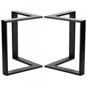 China Multipurpose Matt Black Square Style Metal Table Legs for Customized Office Computer Desk on sale