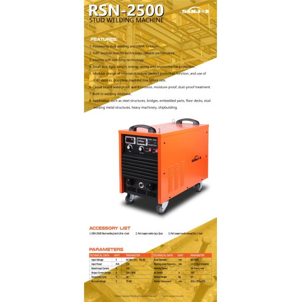 Achieve Welding Goals Stud Welding Machine With IGBT Inverter Technology Stud Diameter And Plate Thickness