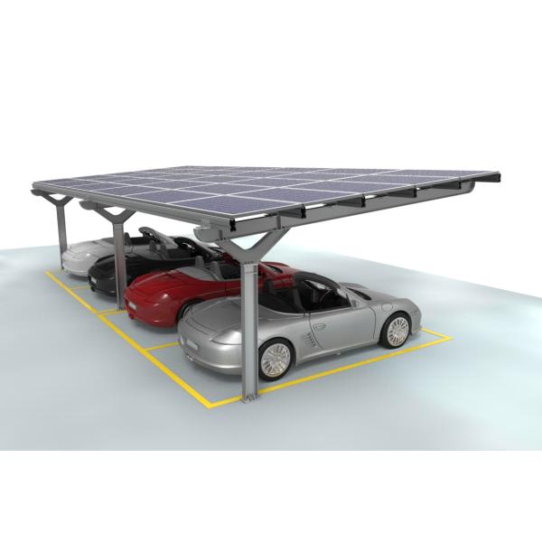 Q235 Steel Solar Carport Structures with CE Certification and 1.4KN/m2 Snow Load