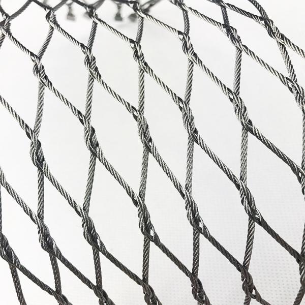 304 316L high strength decorative hand-woven Stainless Steel Rope Wire Mesh ferrule cable Zoo Mesh