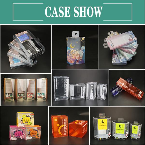 Custom Folding PET PVC Plastic Box Printing Hanging Acetate Packaging Boxes