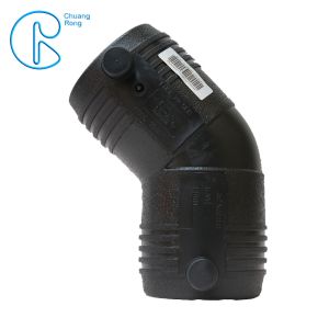 Custom HDPE Electrofusion Fittings , 110mm Electrofusion HDPE 45 Degree Elbow