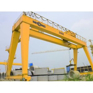 China 100T Double Girder Gantry Crane Wireless Remote Control Span Customization on sale