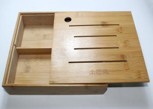 Buy cheap Bamboo Display Box, Wooden Tea Storage Box With 4 Compartments And Lids product