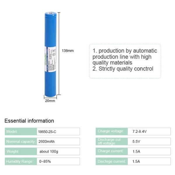 7.2V 2600mAh Lithium Ion Battery Pack High Capacity For Sound System