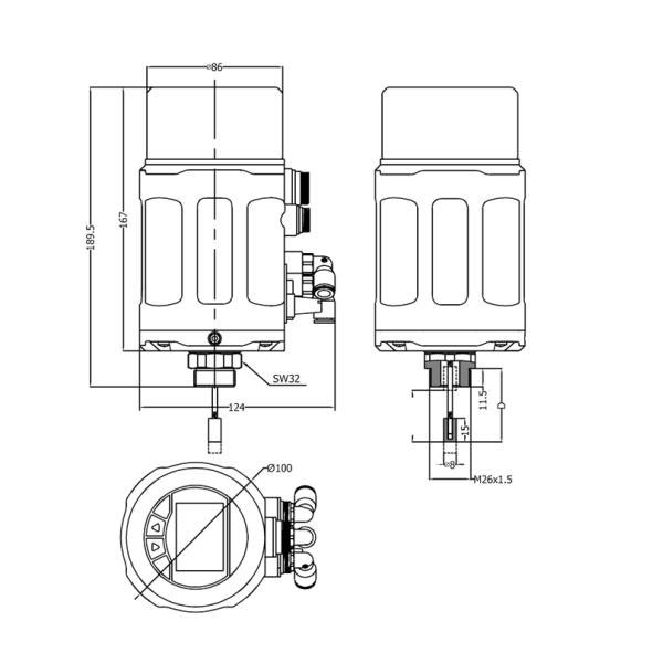 Explosion Proof IP66 3-7 Bar Electric Valve Positioner