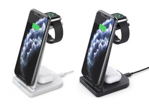 Buy cheap Detachable 15W 3 In 1 QI Phone Charging Station Wireless product