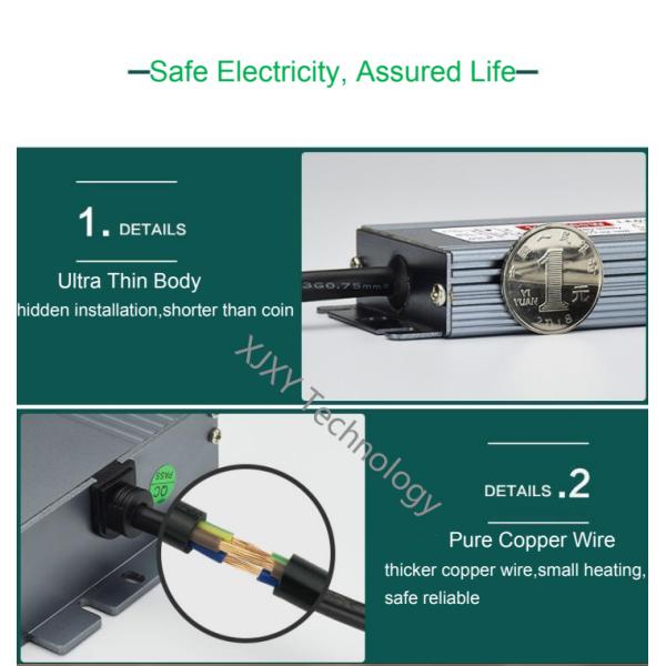 Wall Light Box IP67 Waterproof LED Driver Power Supply 12V 250W 20A