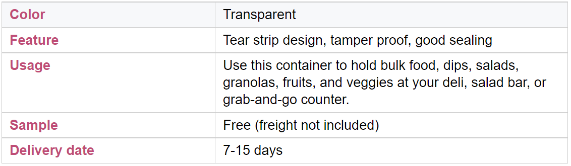 China Supplier Tamper-Resistant Clear Hinged Container with Flat Lid