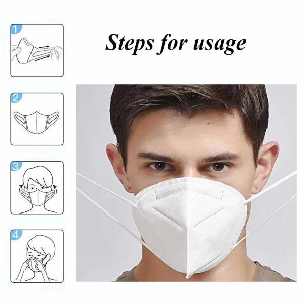 Environmental Friendly KN95 Face Mask For Bacteria / Virus Prevention