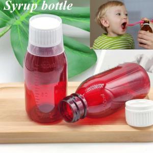 China 3oz 4oz 5oz Empty Round Plastic Syrup Bottle Medicine use Pet Medical Package Cough Syrup Bottle with screw cap on sale