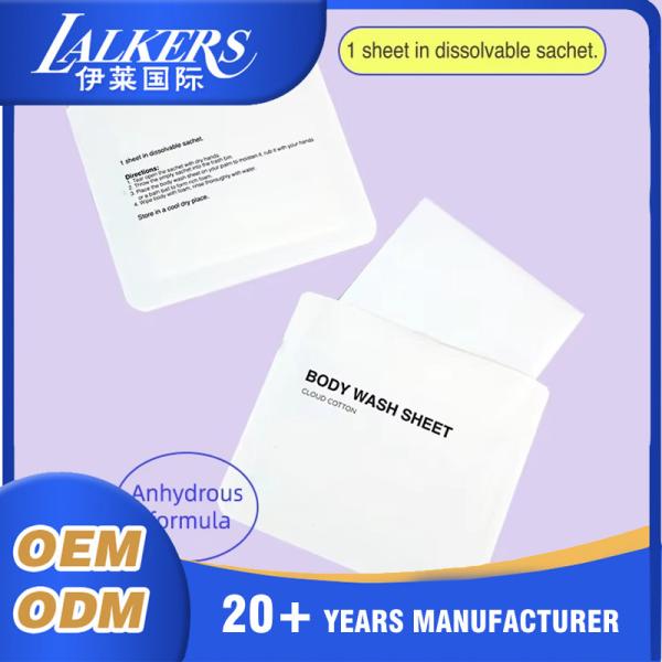 Buy cheap Private Label Shower Sheets Biodegradable Body Wash Paper Eco Friendly product