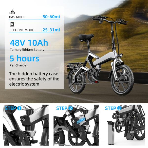 2021 Ce 500w 250w 48v 20inch Adult City Small E Cycle Folding E-Bike E Bike Electric Bike Bicycle
