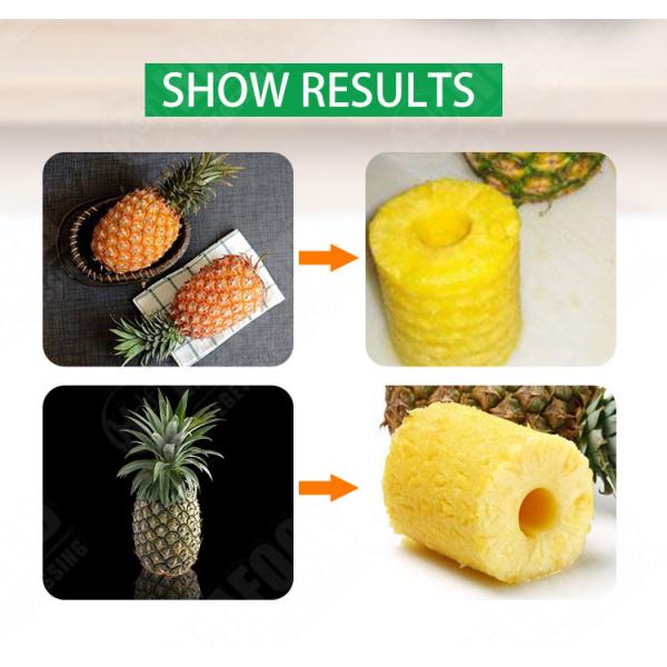 Pineapple Skin Peeler SUS304 Automatic Food Processing Machines