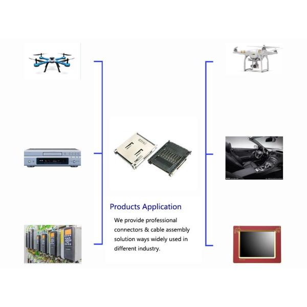 Master Version Mini Sd Card Connector , Slot Type Sim Card Socket Connector