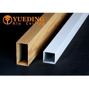 Buy cheap Aluminum Extrusion Office Partition Square Hollow Tube Wood Grain Printed product