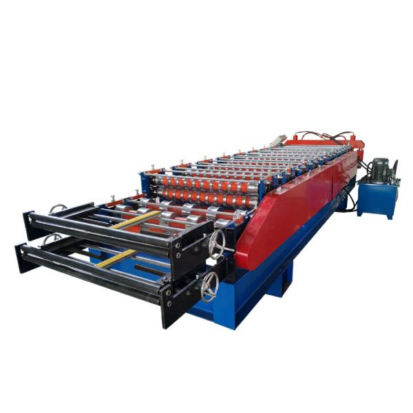 Double Trapezoidal Tile Wall Corrugated Sheet Roll Forming Machine Fully Automatic