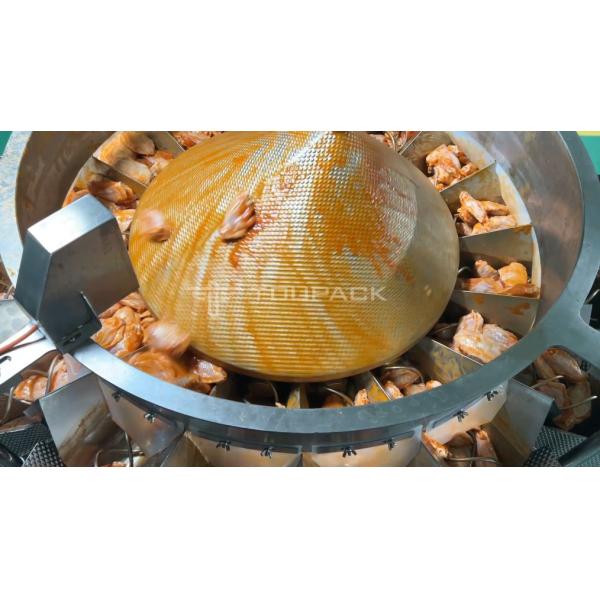 Automatic Screw Feeder Combination Weigher Filling Sticky Food Meat Marinated Chicken Wings Multihead Weigher