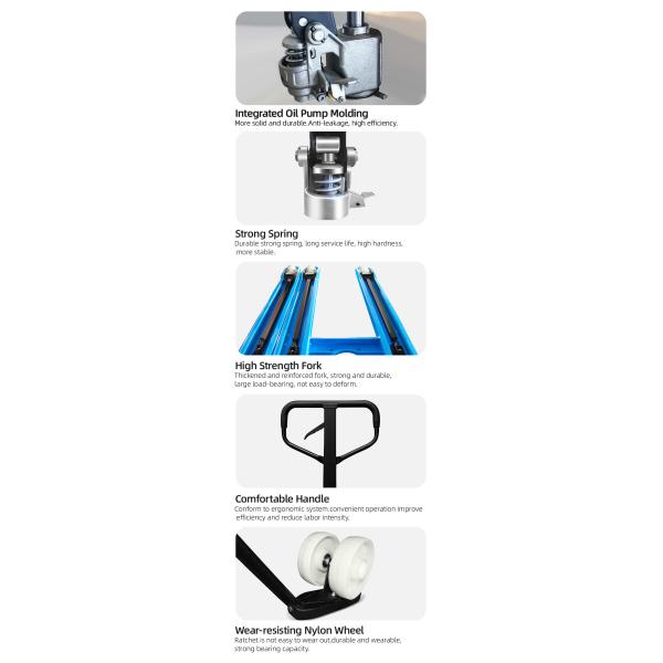 Handing Manual Hand Pallet Truck Jack 2000kg 550mm Fork Width pallet jack 3000kg