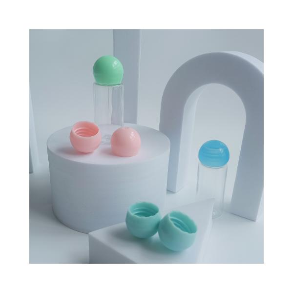 18/410 Non-Refillable Luxury Parfum Round Perfume Bottle with Color Ball Shape Cover