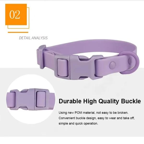 Custom Logo Pet Collar PVC Dog Collar And Leash Set Waterproof