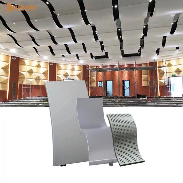 Quality Curved Aluminum Wall Panels / Architectural Metal Ceiling Tiles Suspended for sale