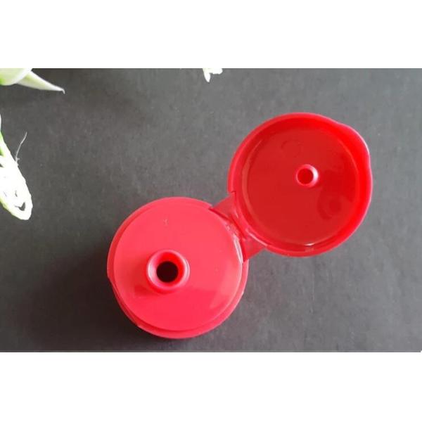 Red Bottle Flip Cap Durable Body / Natural Color Dispensing Caps For Liquid Containers