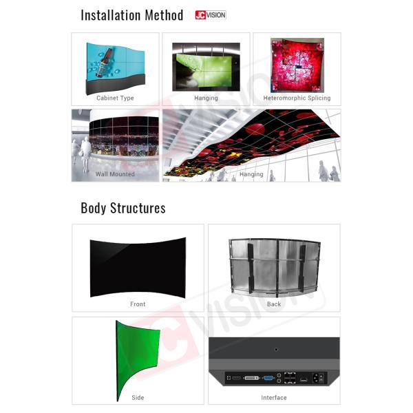 Jcvision LOFIT Flexible Fixed P4 LED Screen Outdoor Installation Large Advertising Video Display Wall Super Thin