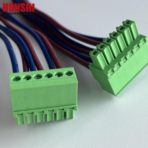 3.5mm Female Pluggable Terminal Block Wire And Cables Assembly Manufacturer Wiring Harness