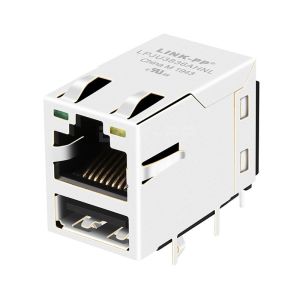 RU3-218PKBB3 Compatible LINK-PP LPJU3836AHNL rj45 magnetic jack with Single USB
