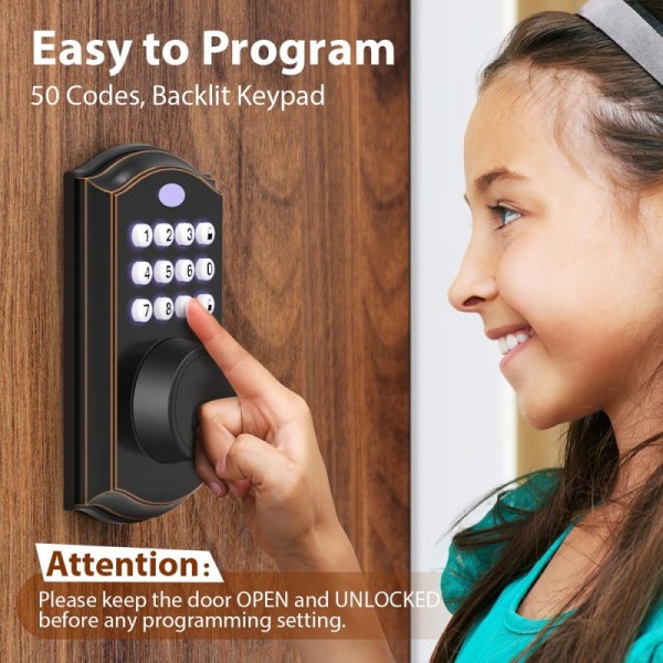OEM Zinc Alloy Keyless Electronic Keypad Deadbolt Lock Multicolor