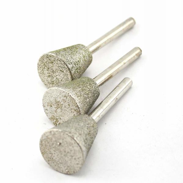 Quality 25mm Inverted Cone Diamond Burr Bits Masonry Carving Tools For Gem Stone for sale