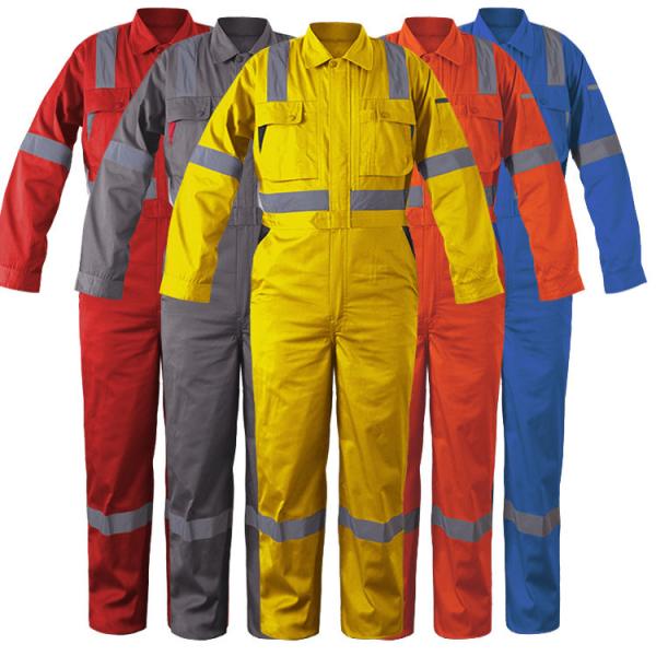 OEM Style Men Reflective Construction Worker Uniform Custom Cotton