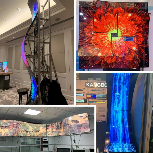 Multi Shaped Round Or Curved Flexible OLED Splicing Screen For Mall