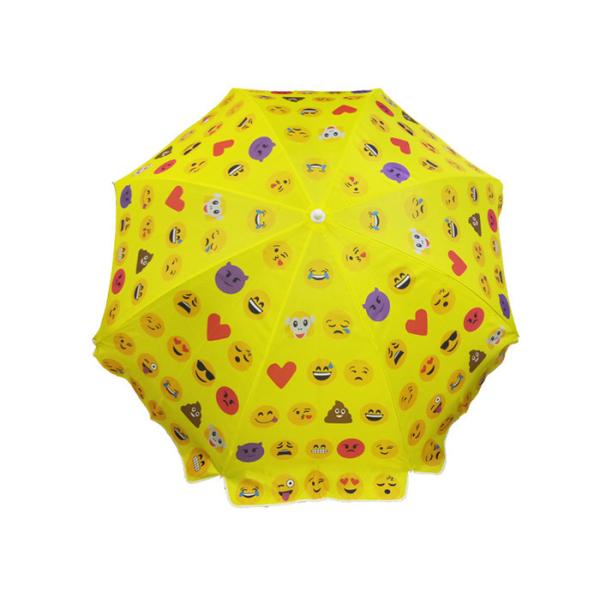 Compact Big Promotional Yellow Beach Umbrella , Personalized Beach Umbrella
