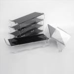 Slanted Acrylic Makeup Rack for Cosmetics Compartment Plexiglass Lipstick