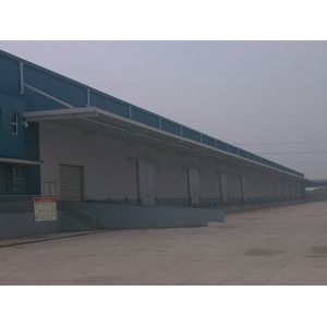 Large span low cost prefabricated engineering steel frame structure warehouse