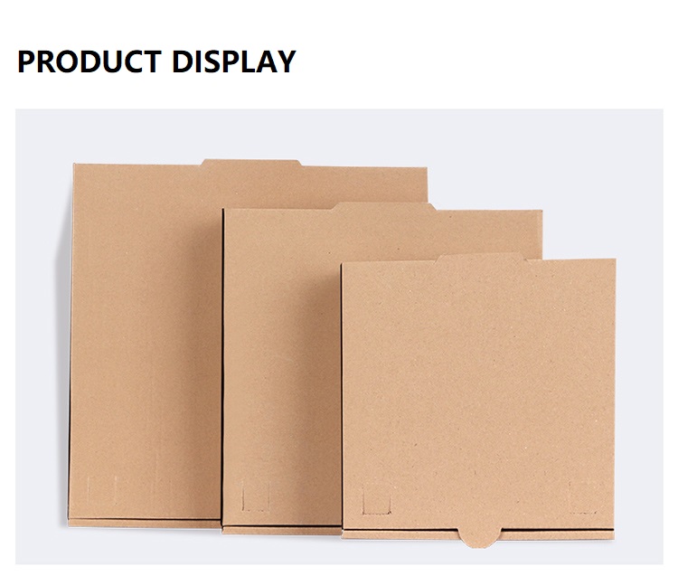 Black Octagon Round Pizza Box Kraft Corrugated Paper Packaging Bulk OEM