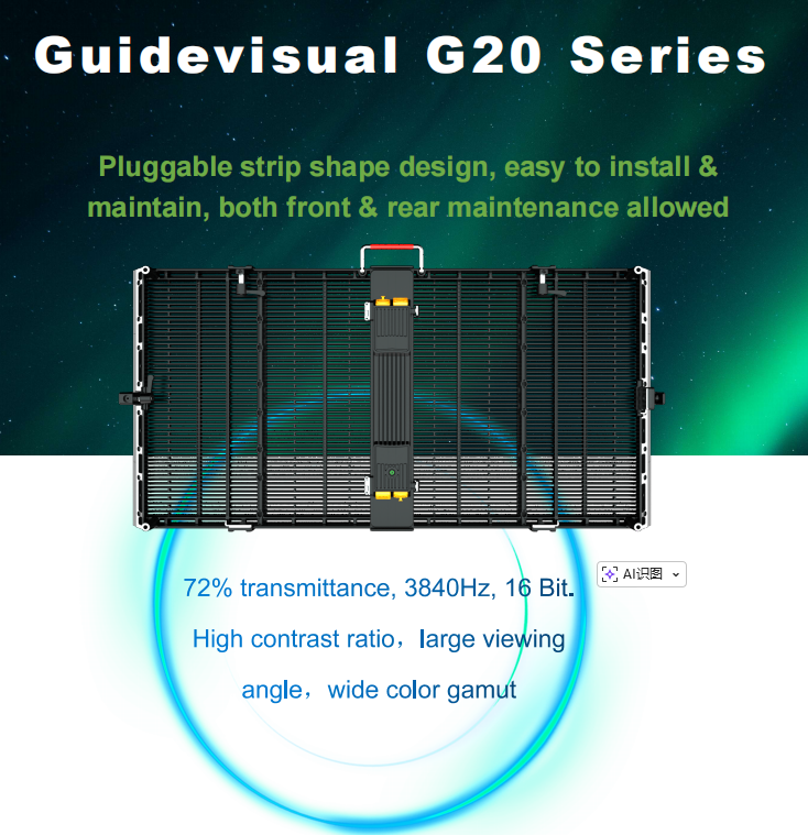 Lightweight Aluminium Transparent Led Display SMD Screen High Contrast