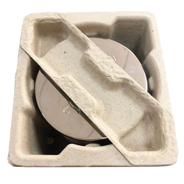 Brown Paper Pulp Moulded Trays Compostable Corrugated Cardboard Trays