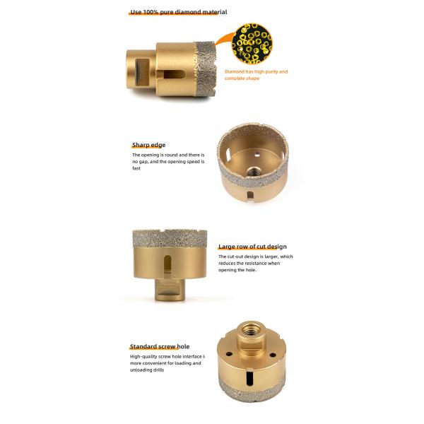 Vacuum Brazed Diamond Core Bits 20mm M14 CE